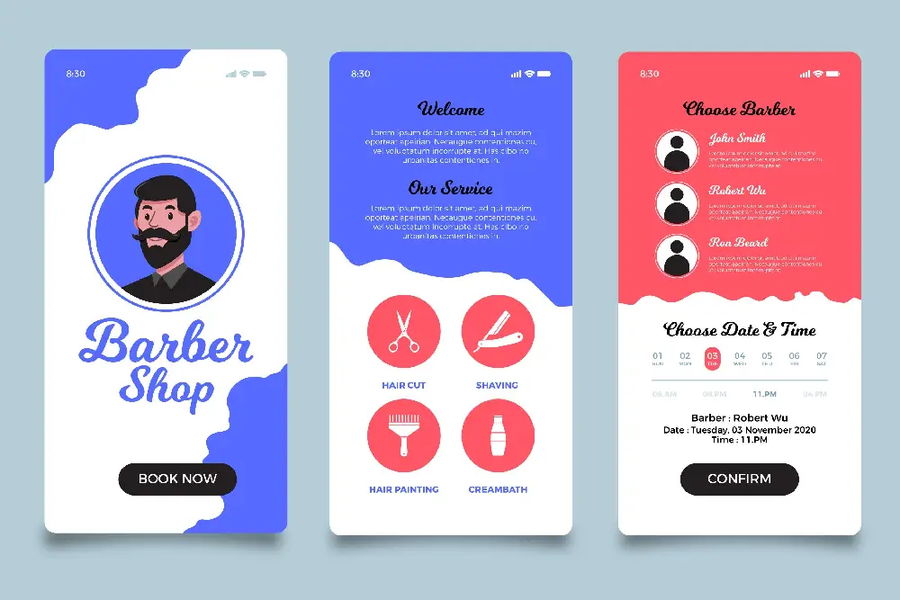 Barber App Design